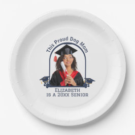 犬誇りを持った母はシニアだ – カスタム卒業 ペーパープレート