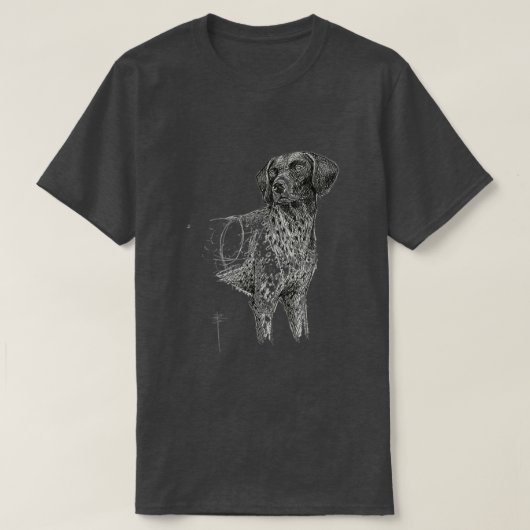 犬誇りを持った Tシャツ (デザイン正面)