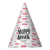 犬誕生日ポーティおもしろい引用文 パーティーハット (正面)