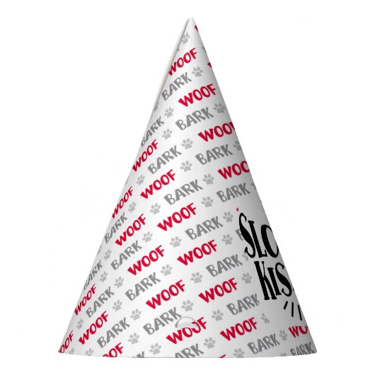犬誕生日ポーティおもしろい引用文 パーティーハット (左)
