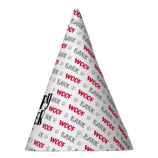 犬誕生日ポーティおもしろい引用文 パーティーハット (右)