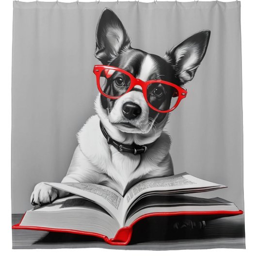 犬読の本 シャワーカーテン (正面)