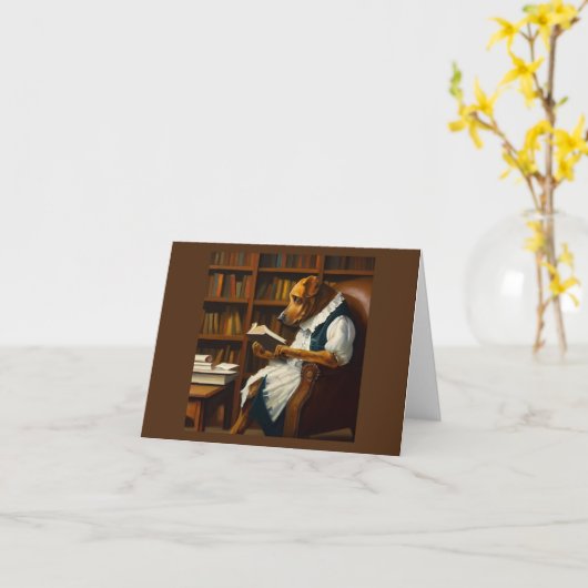 犬読の カード (黄色い花)