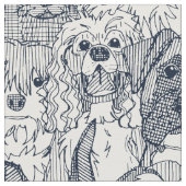 犬豊穣インディゴパール ファブリック (クローズアップ)