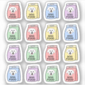 犬買食食べ物を与え犬リマン舞城プランナー シール (正面)