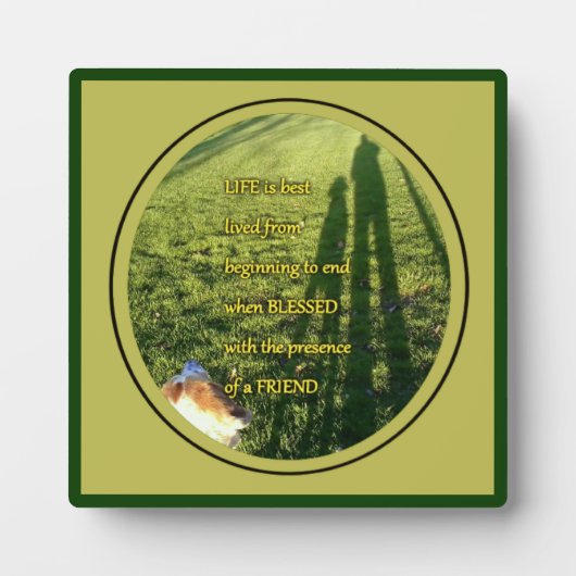 犬賛美の友情 フォトプラーク (正面)
