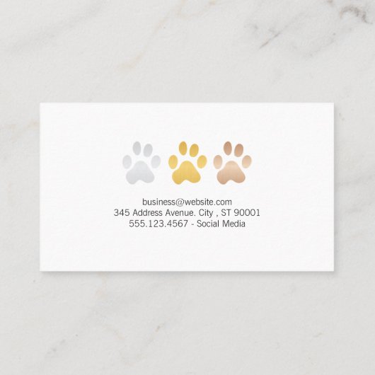 犬走の草の中 | 犬の足 名刺 (裏面)