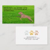 犬走の草の中 | 犬の足 名刺 (正面/裏面)