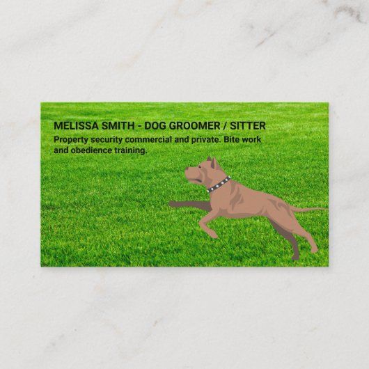 犬走の草の中 | 犬の足 名刺 (正面)