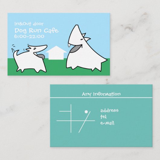 犬走カフェ2 名刺 (正面/裏面)