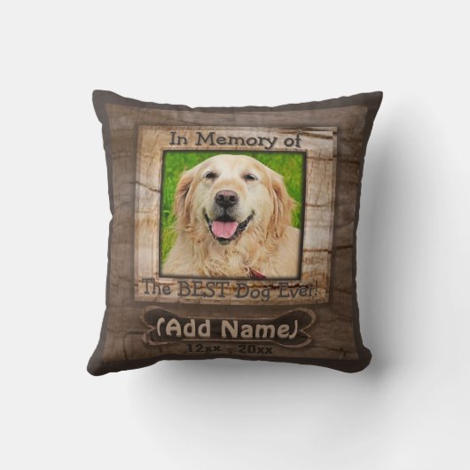 犬追悼枕 クッション (裏面)