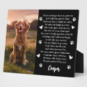 犬追悼詩写真記念 フォトプラーク (側面)