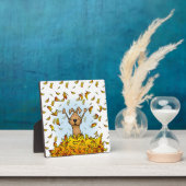 犬遊が積み重なった紅葉 – かわいい秋 フォトプラーク (インサイチュ)