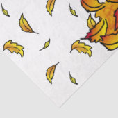 犬遊が積み重なった紅葉 – かわいい秋 薄葉紙 (詳細)