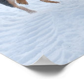 犬遊が雪の中に ポスター (角)