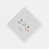 犬遊とクリスマスライトパーティーナプキン スタンダードランチョンナプキン (角)