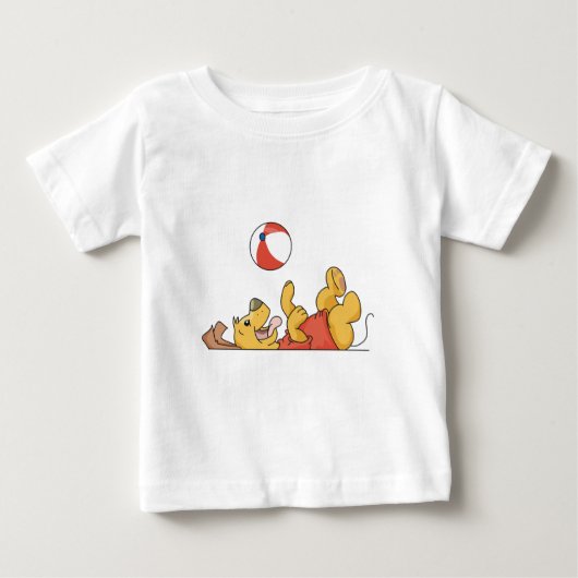 犬遊とTシャツとギフト ベビーTシャツ (正面)