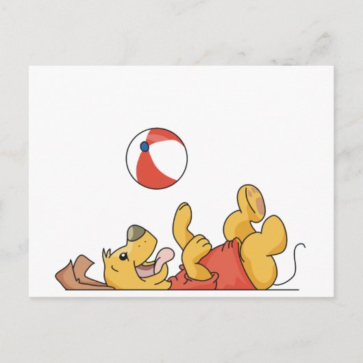 犬遊とTシャツとギフト ポストカード (正面)