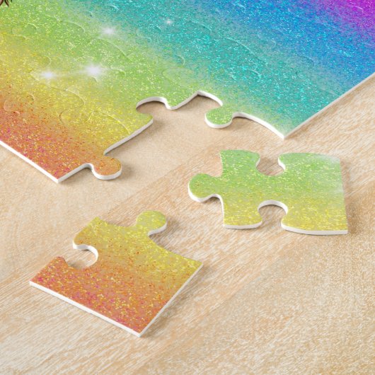 犬遊のサッカーとレインボウ ジグソーパズル (側面)