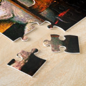 犬遊のトランプのポーカーが困っている友人 ジグソーパズル (側面)