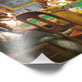 犬遊のトランプのポーカーが困っている友人 フォトプリント            (角)