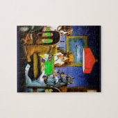 犬遊のトランプのポーカー ジグソーパズル (横)