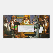 犬遊のトランプのポーカー、C.M.クーリッジ、 デスクマット (キーボード&マウス)