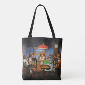 犬遊のトランプのポーカーby C.M. Coolidge トートバッグ (裏面)