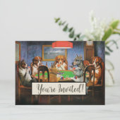 犬遊のトランプのポーカーby C.M. Coolidge 招待状 (スタンド正面)