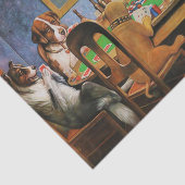 犬遊のトランプのポーカーby C.M. Coolidge 薄葉紙 (詳細)