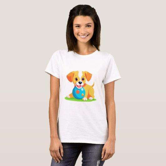 犬遊のボール Tシャツ (正面フル)