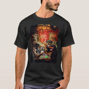 犬遊のポーカーカードTシャツ Tシャツ