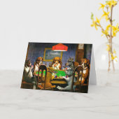 犬遊トランプのポーカー カード (黄色い花)