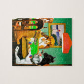 犬遊トランプのポーカー ジグソーパズル (横)