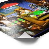 犬遊トランプのポーカー フォトプリント            (角)