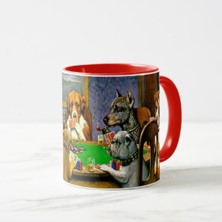 犬遊トランプのポーカー マグカップ