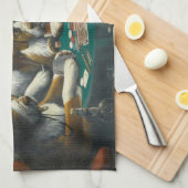 犬遊トランプのポーカー(動物カードゲーム) キッチンタオル (四つ折り)