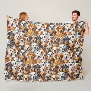 犬違うの品種 フリースブランケット
