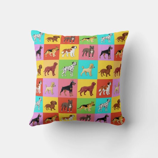 犬違う種 クッション (裏面)