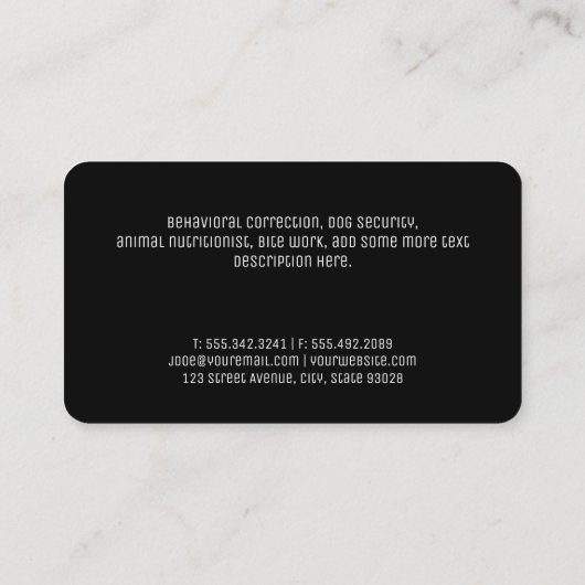 犬違う種 | 木目 名刺 (裏面)