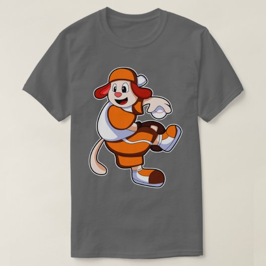 犬野球グローブ2 Tシャツ (デザイン正面)
