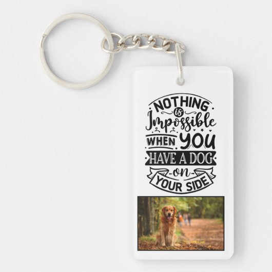 犬鑑賞用アクリルキーチェーン キーホルダー (正面)