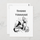 犬間抜けのサンキューカード、犬カスタムからの ポストカード (正面/裏面)