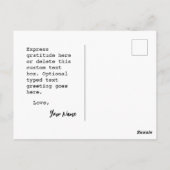 犬間抜けのサンキューカード、犬カスタムからの ポストカード (裏面)