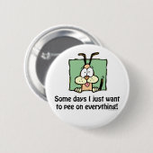 犬間抜けのペイ・ユーモア 缶バッジ (正面&裏面)