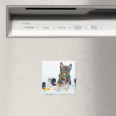 犬間抜けの毛得が絵を描い マグネット (インサイチュ (食洗機))