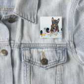 犬間抜けの毛得が絵を描い 缶バッジ (インサイチュ)