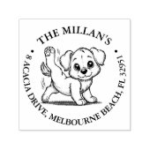 犬間抜けの笑顔の恋人テーマ セルフインキングスタンプ (デザイン)