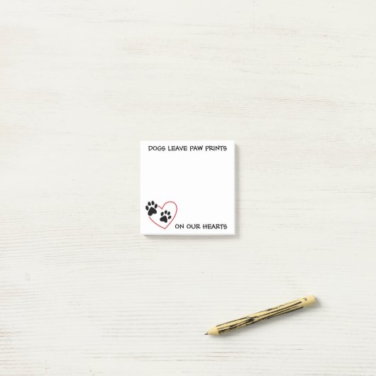 犬離れのポーププリント私たちのハートのポストイットノート ポストイット (デスク上)