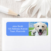 犬離れの手がハートに印刷 ラベル (インサイチュ)